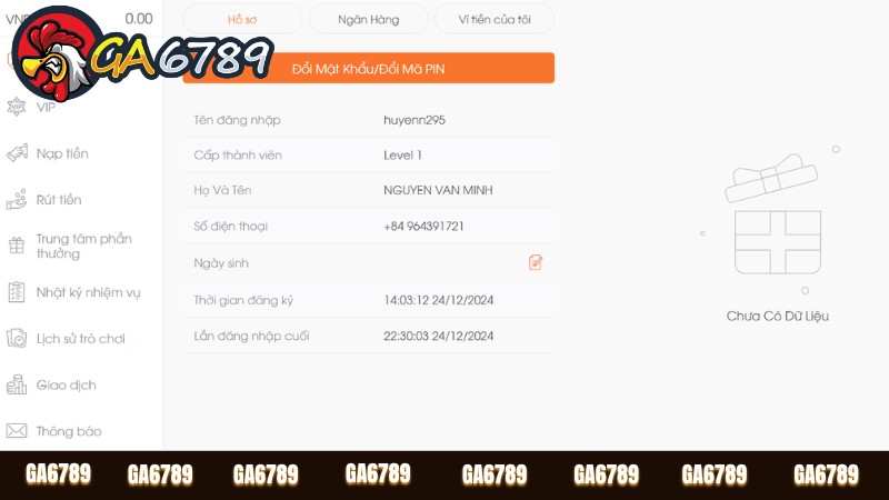Game thủ có trách nhiệm cung cấp thông tin chính xác